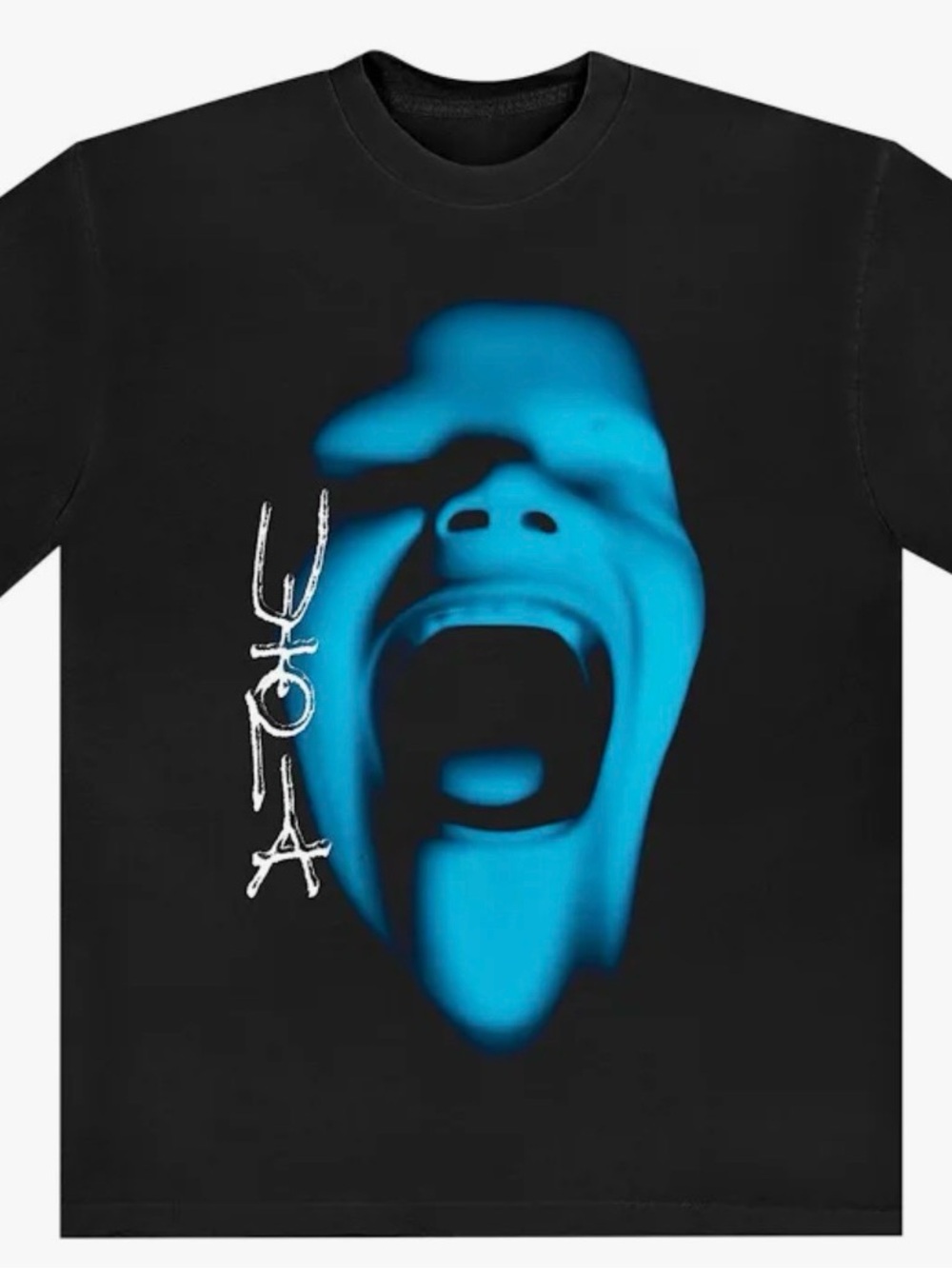 Travis Scott Utopia Tee IV Black Blue Face